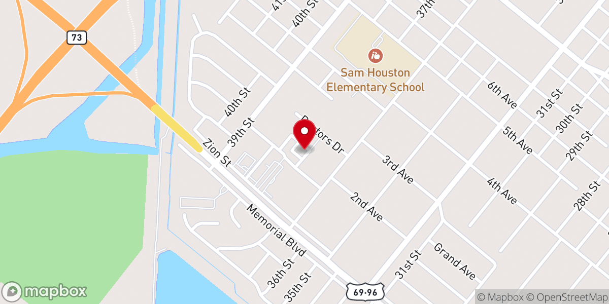 Map showing location of Jan Hus Moravian Church