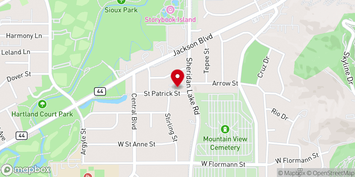 Map showing location of Crossroads Wesleyan Church
