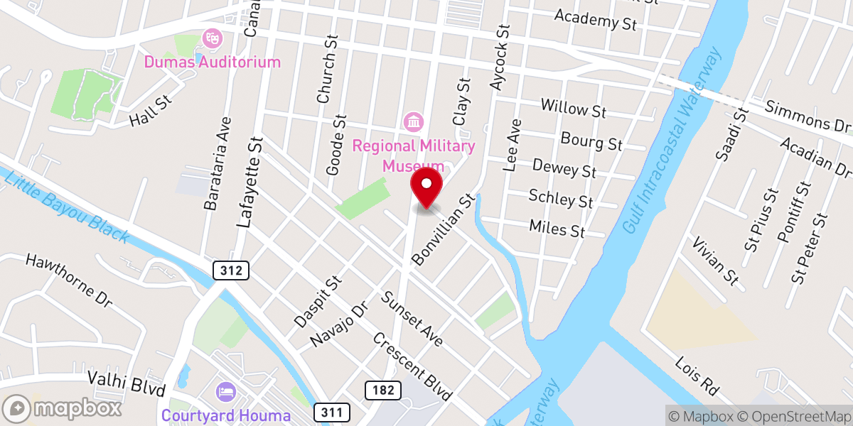 Map showing location of Plymouth Rock Baptist Church