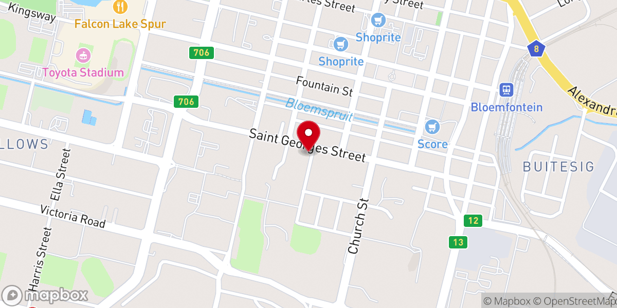Map showing location of The Cathedral of St Andrew and St Michael
