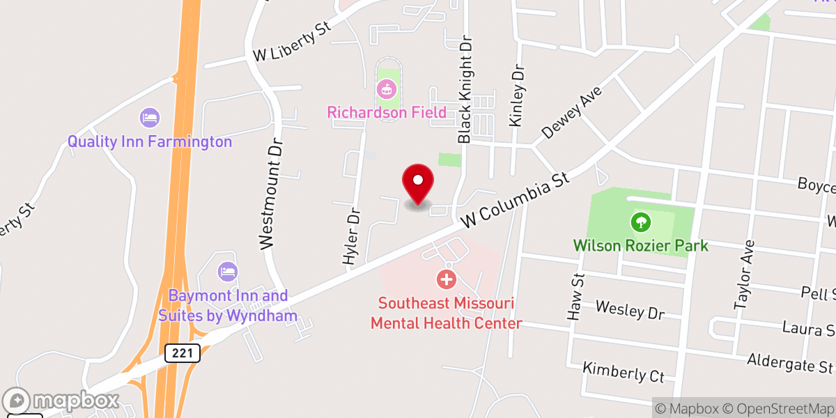 Map showing location of All Saints Episcopal Church