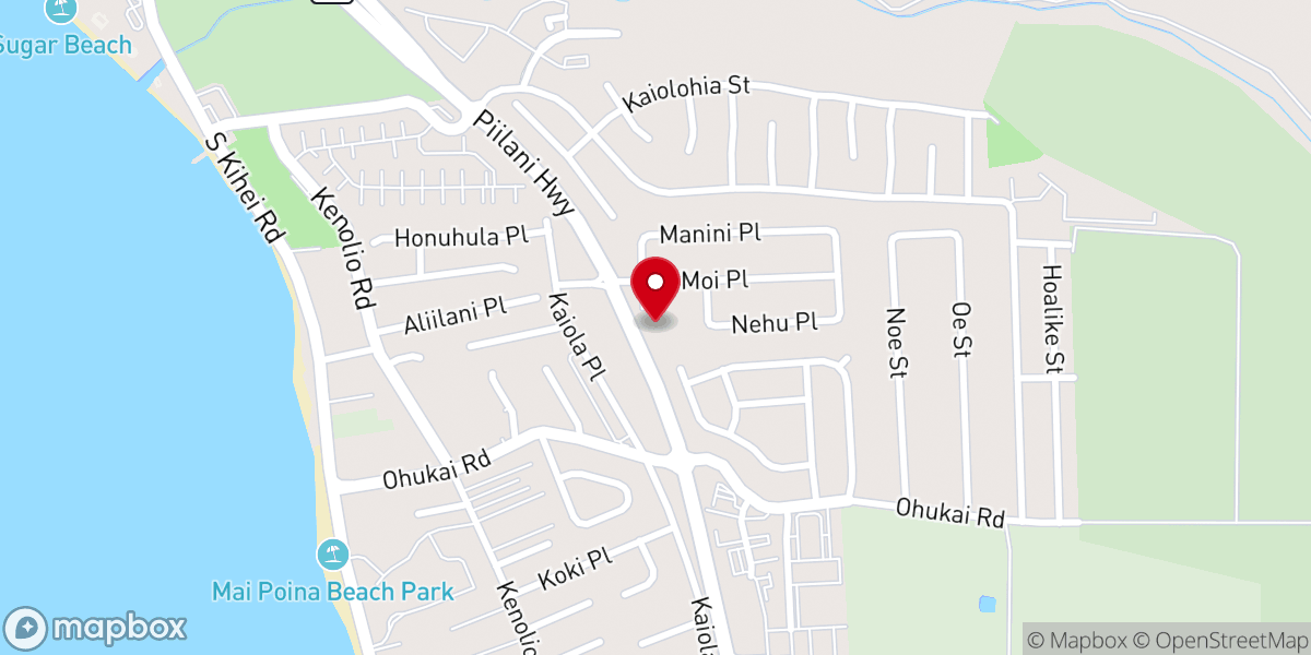 Map showing location of Kīhei Lutheran Church