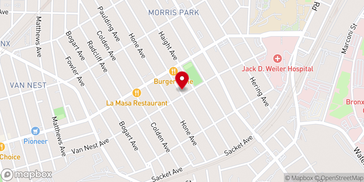 Map showing location of Saint Francis Xavier Catholic Church