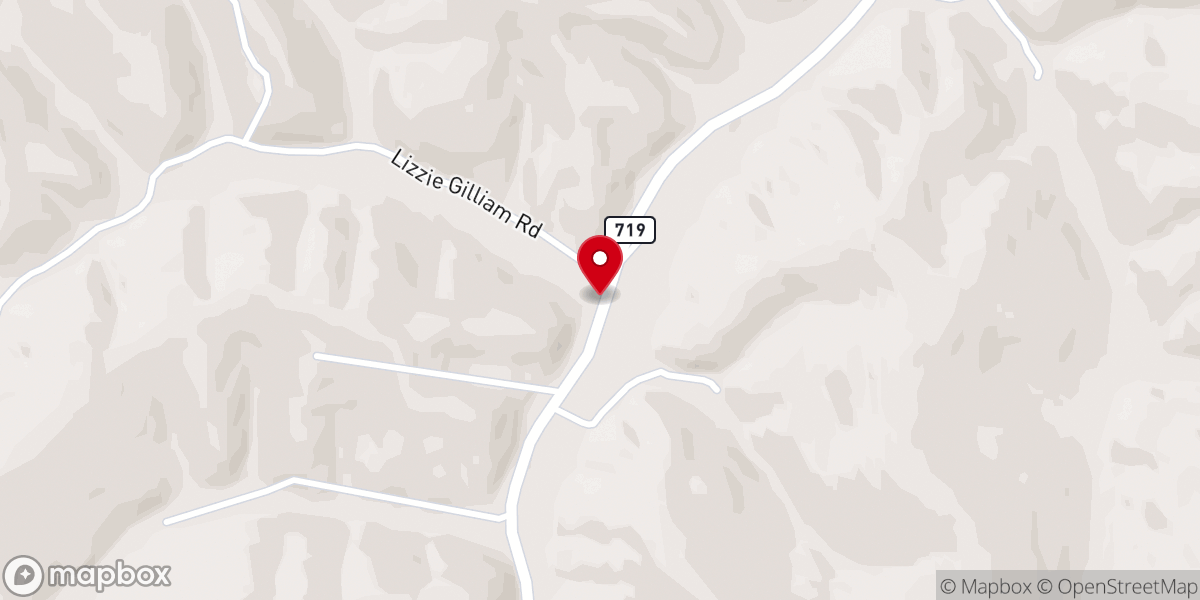 Map showing location of Middle Fork Church