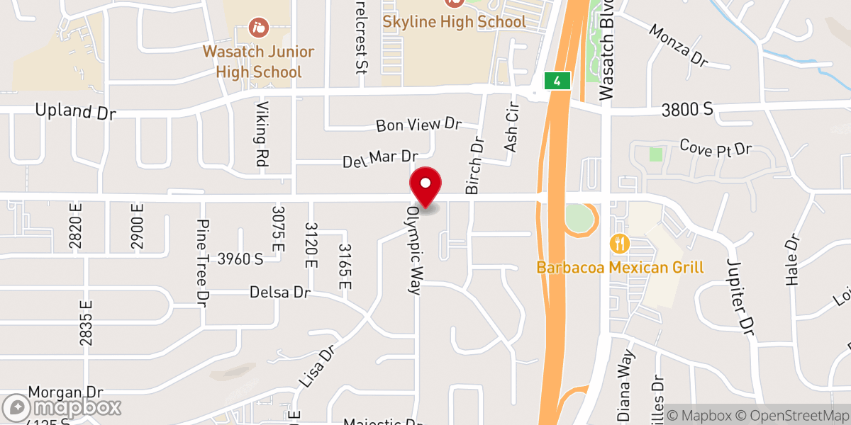 Map showing location of Mt Olympus Presbyterian Church