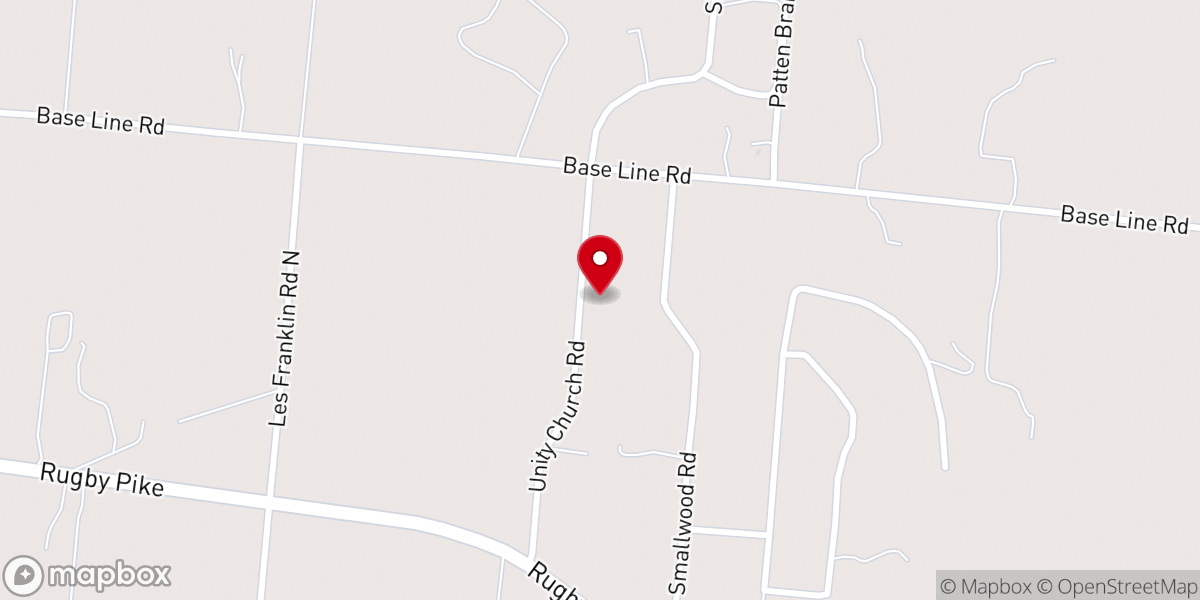 Map showing location of Unity Missionary Baptist Church