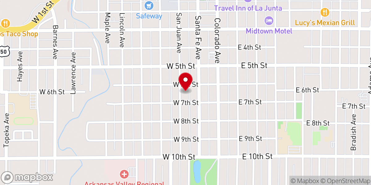 Map showing location of United Methodist Church