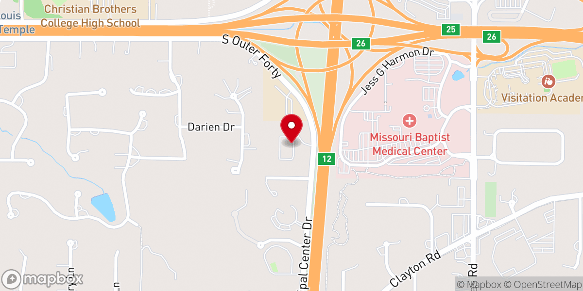 Map showing location of Dayspring Baptist Church