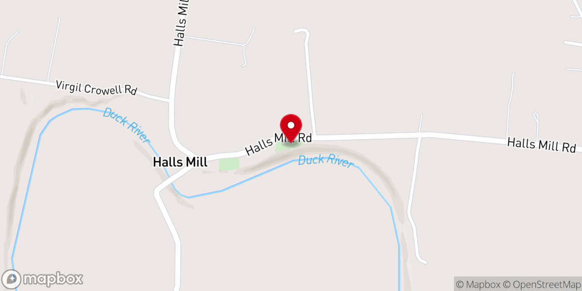 Map showing location of Crowell's Chapel Lutheran Church