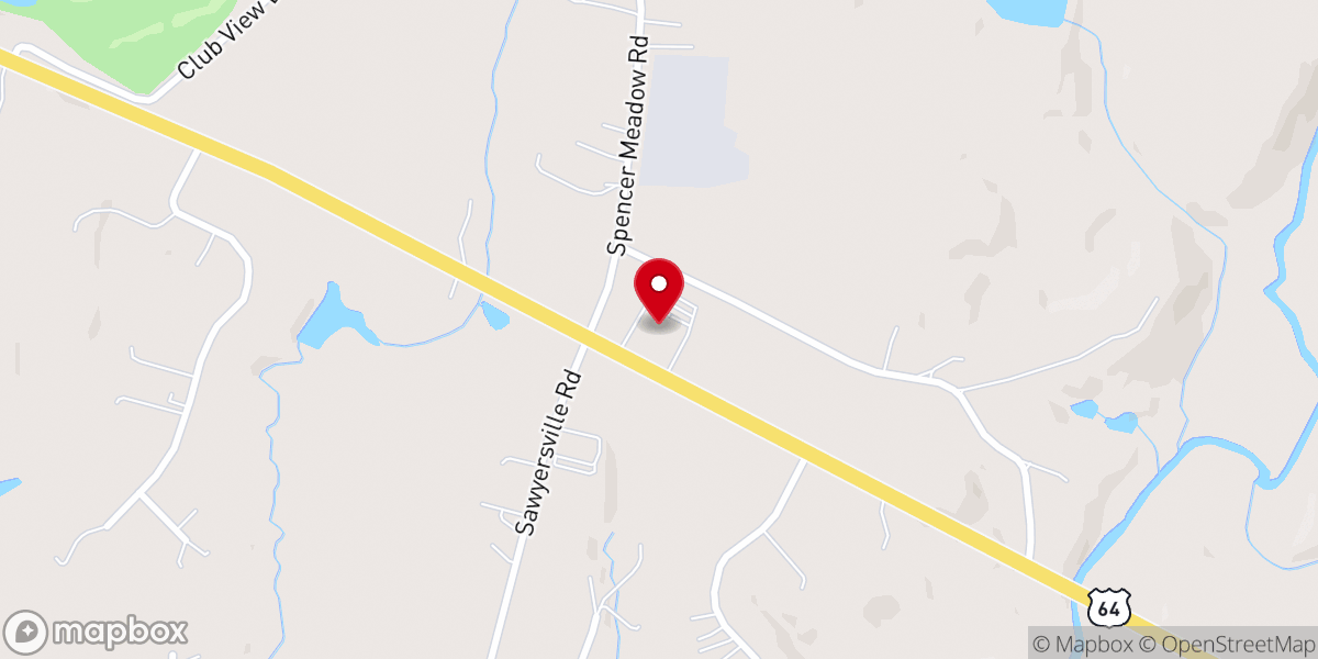 Map showing location of Amity Hills Baptist Church