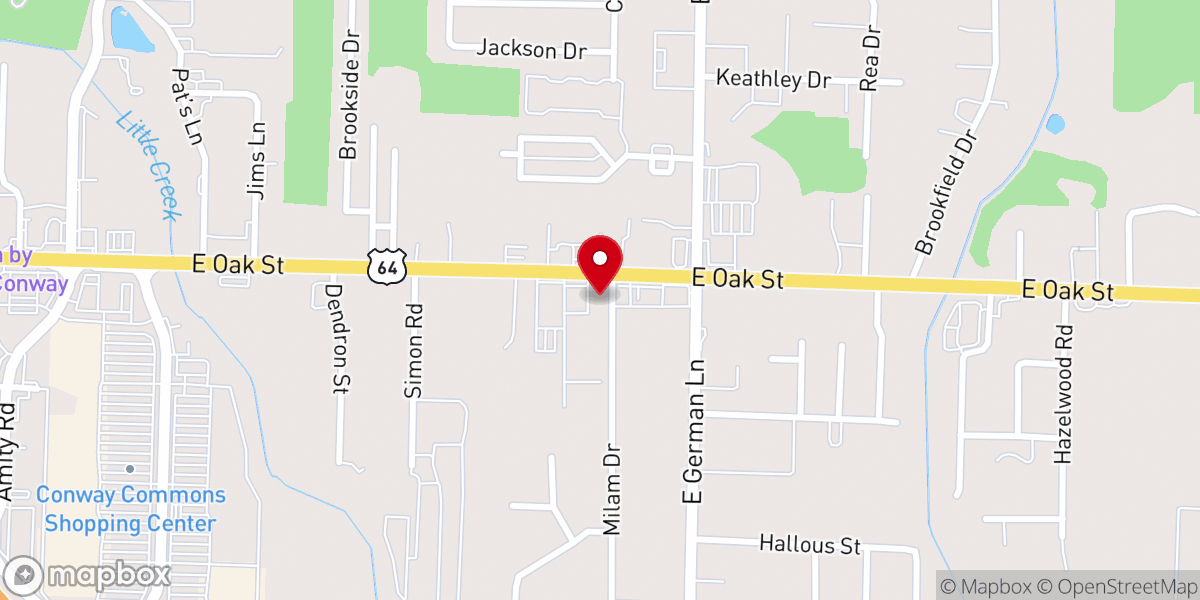 Map showing location of Eastside Missionary Baptist Church