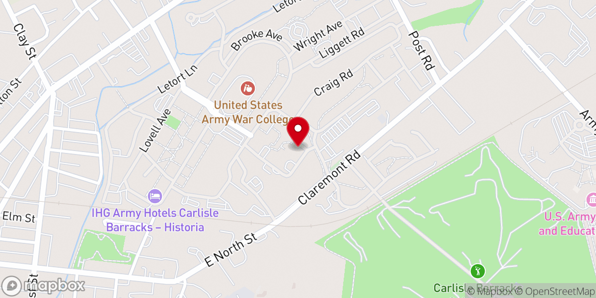 Map showing location of AWC Memorial Chapel