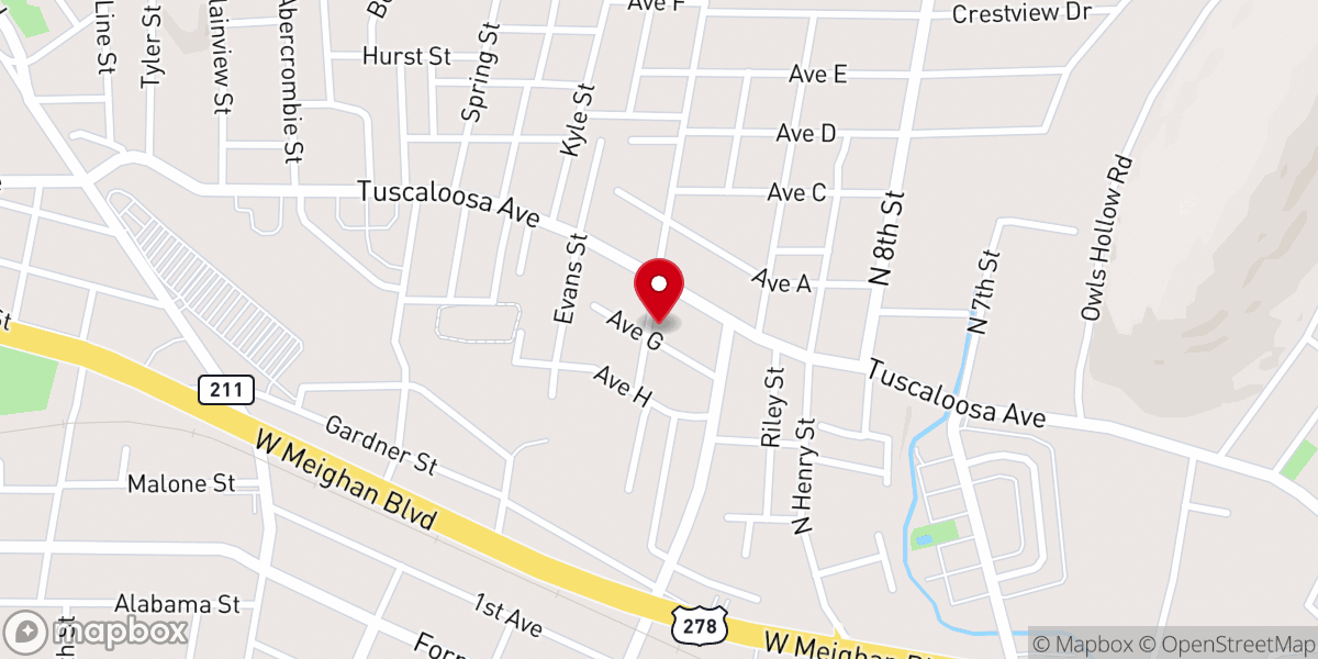 Map showing location of Light to The Nations Gadsden