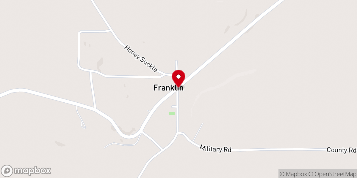 Map showing location of Rocky Bayou Baptist Association
