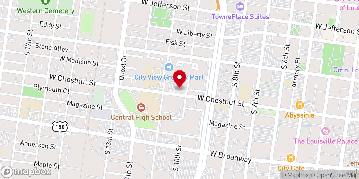 Map showing location of Greater Salem Baptist Church