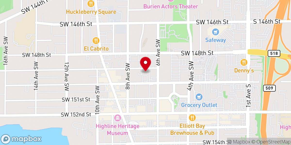 Map showing location of Bible Baptist Church
