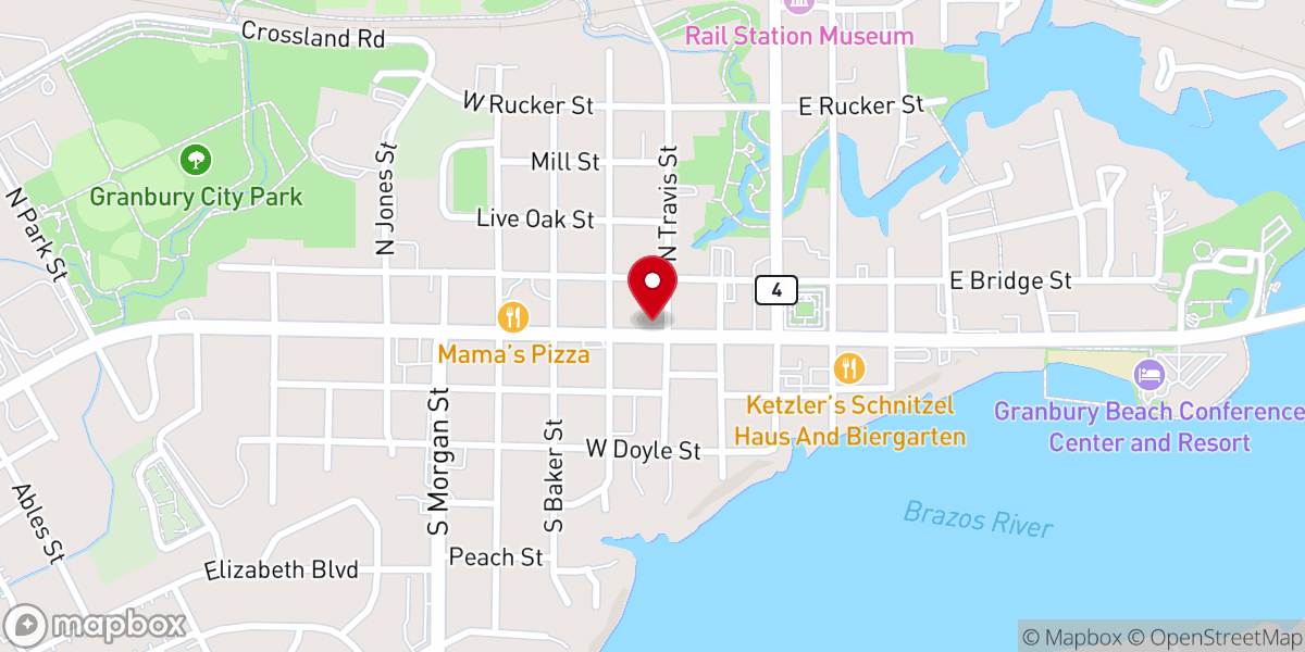 Map showing location of Downtown Church of Christ