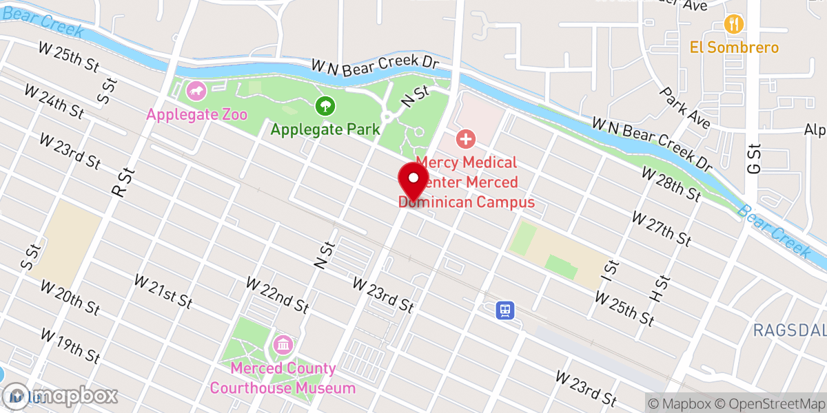 Map showing location of Valley Harvest Church