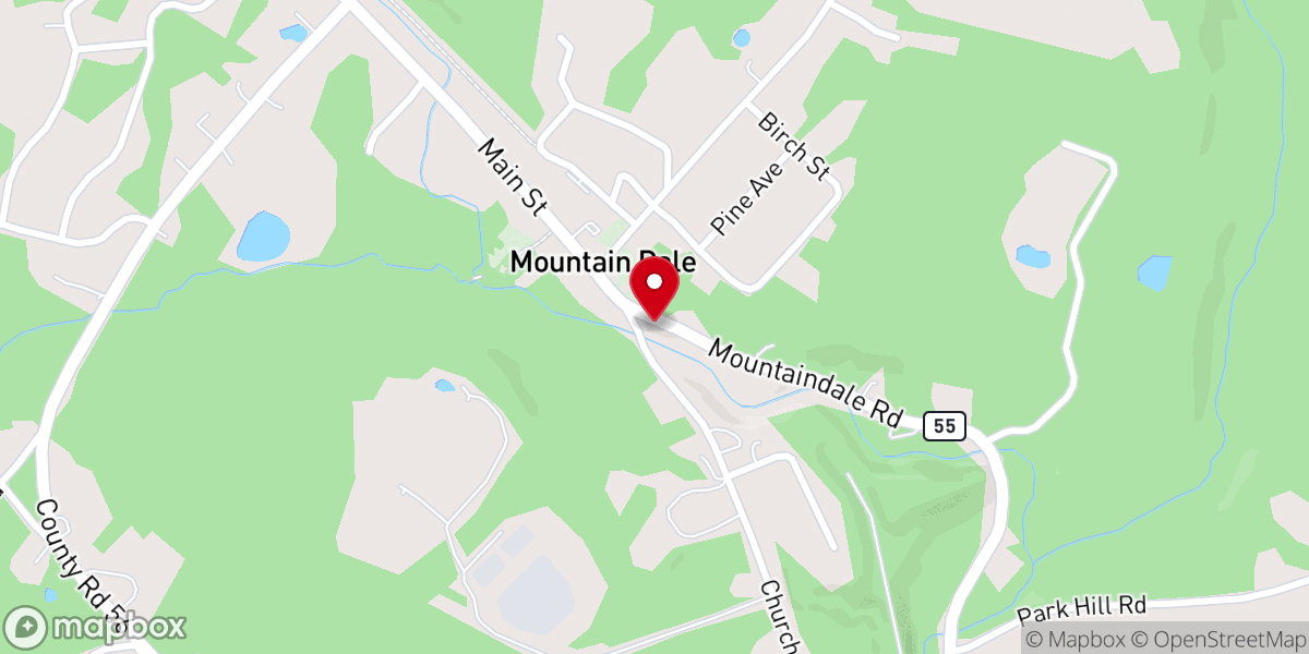 Map showing location of Hebrew Congregation of Mountaindale