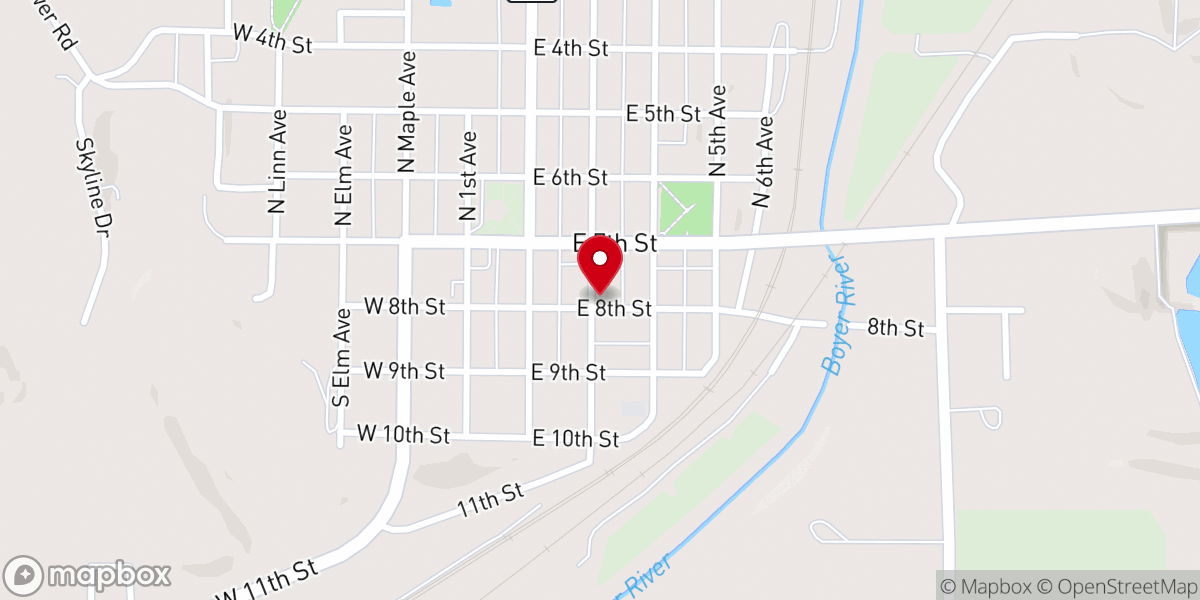 Map showing location of Logan United Methodist Church
