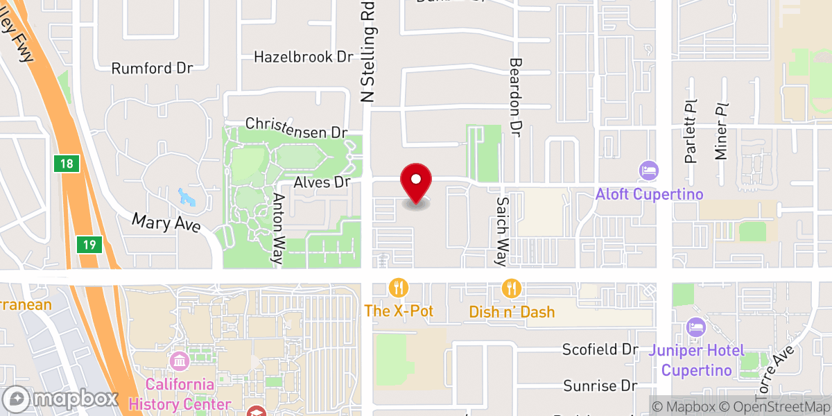 Map showing location of Abundant Life Assembly of God Church