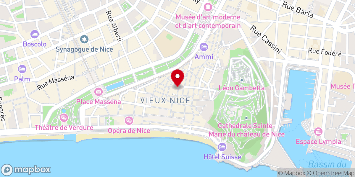 Map showing location of Cathédrale Sainte-Réparate de Nice