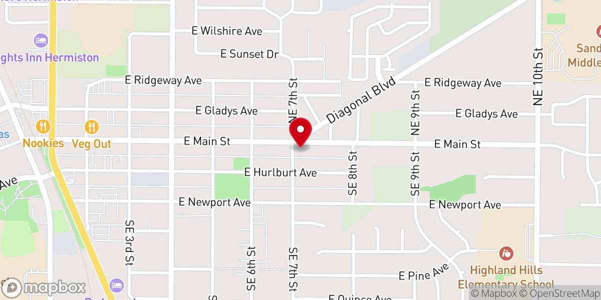 Map showing location of Northwest Church Insurance