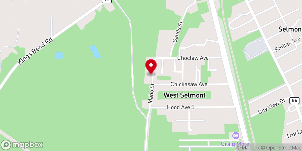Map showing location of New Mission Church
