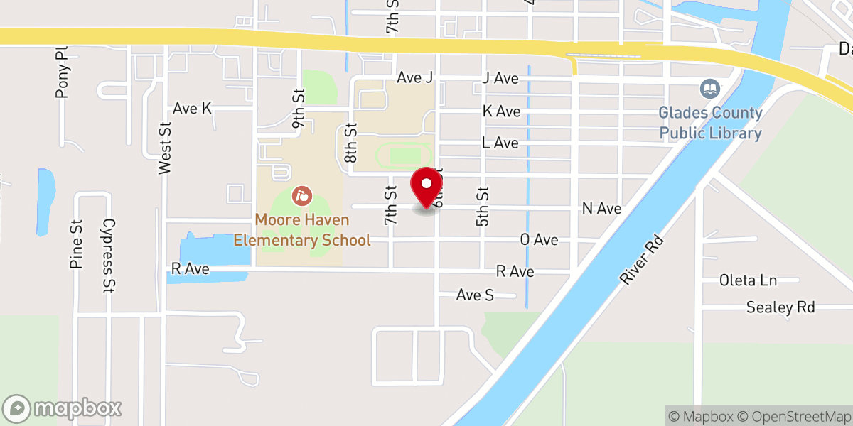 Map showing location of True Tabernacle of God Church