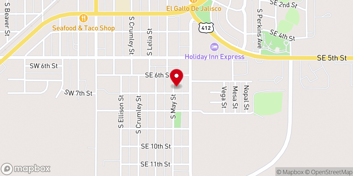 Map showing location of Iglesia Bautista Hispana