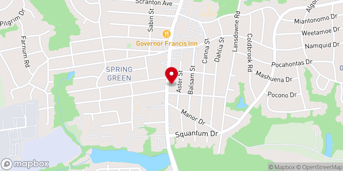 Map showing location of Spring Green Memorial Church