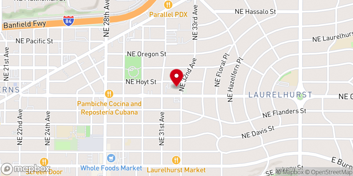 Map showing location of Portland Greek Festival