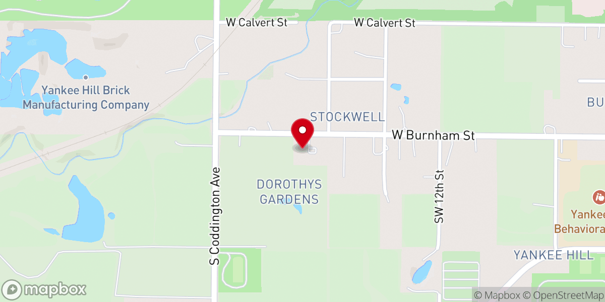 Map showing location of Gentle Shepherd Baptist Church