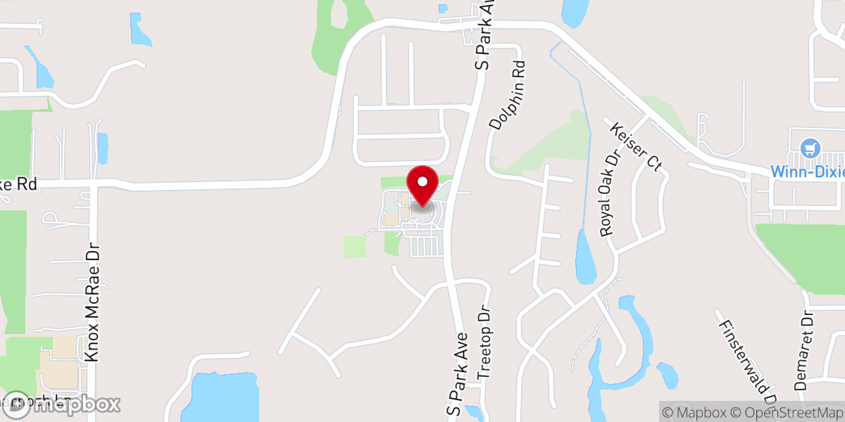 Map showing location of Park Avenue Baptist Church