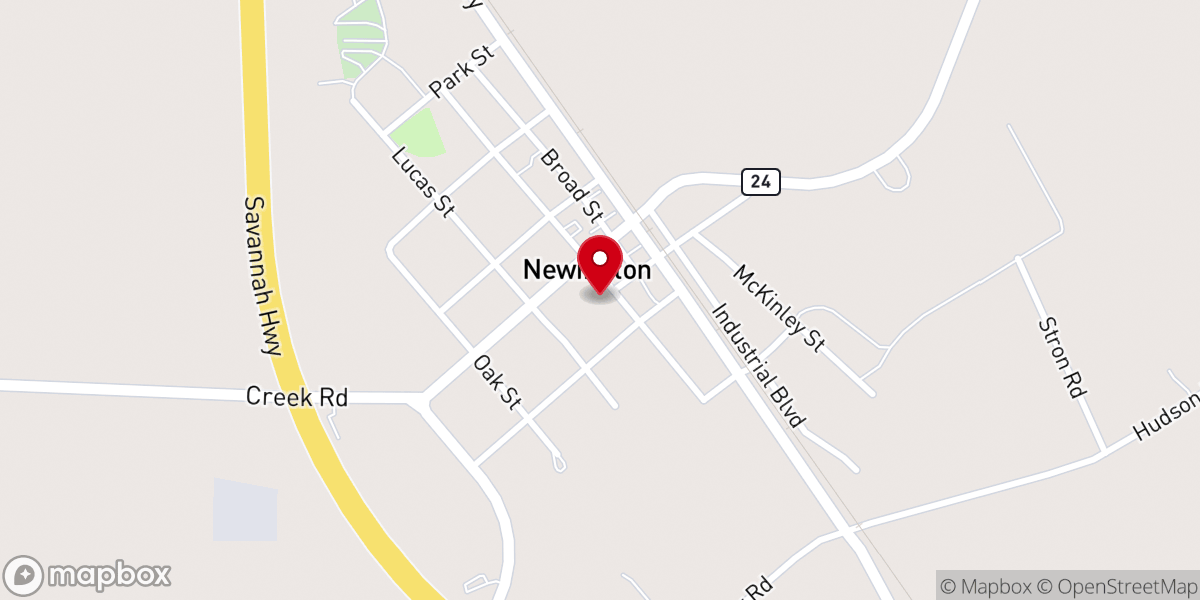Map showing location of Newington Methodist Church