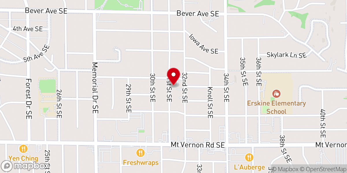 Map showing location of Saint Stephen's Lutheran Church