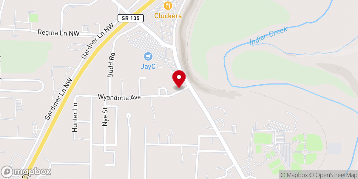 Map showing location of Macy House