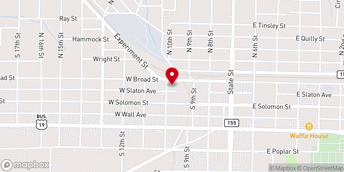 Map showing location of Saint George Episcopal Church