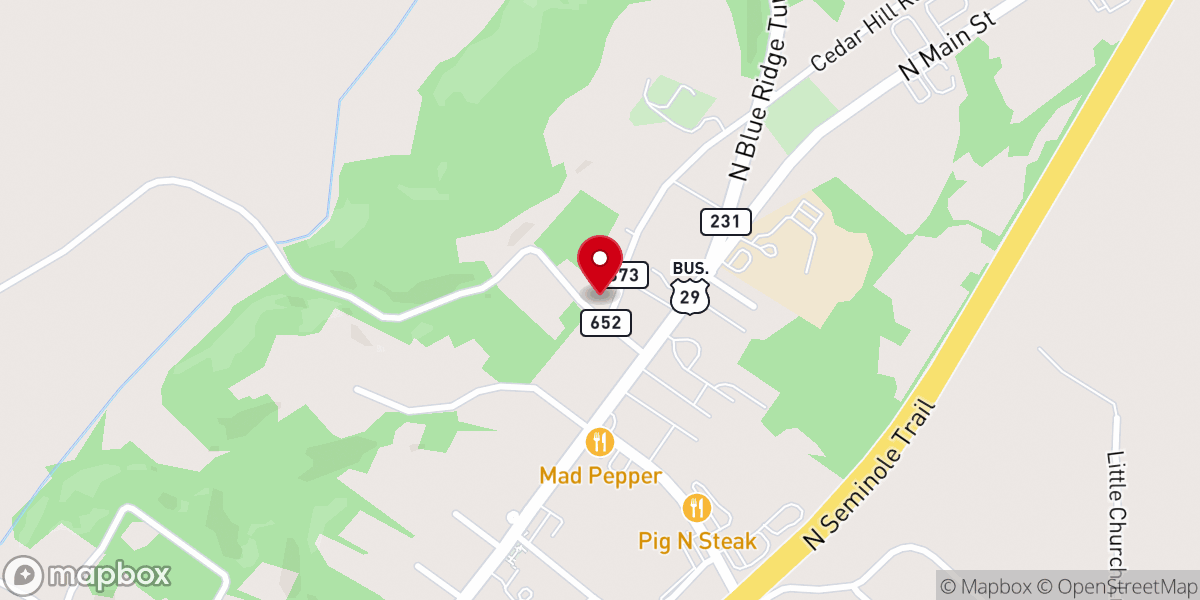 Map showing location of Beth Car Baptist Church