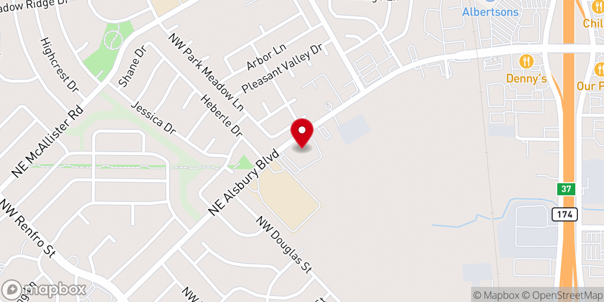 Map showing location of Alsbury Baptist Church