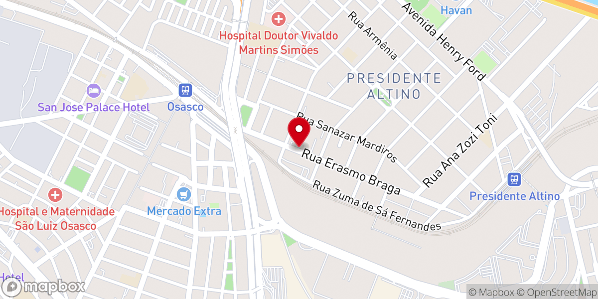 Map showing location of Igreja Pentecostal dos Bem Aventurados