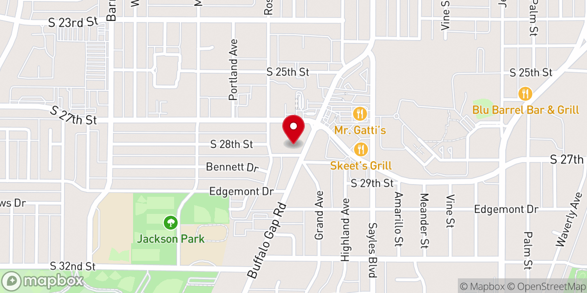 Map showing location of Covenant Presbyterian Church
