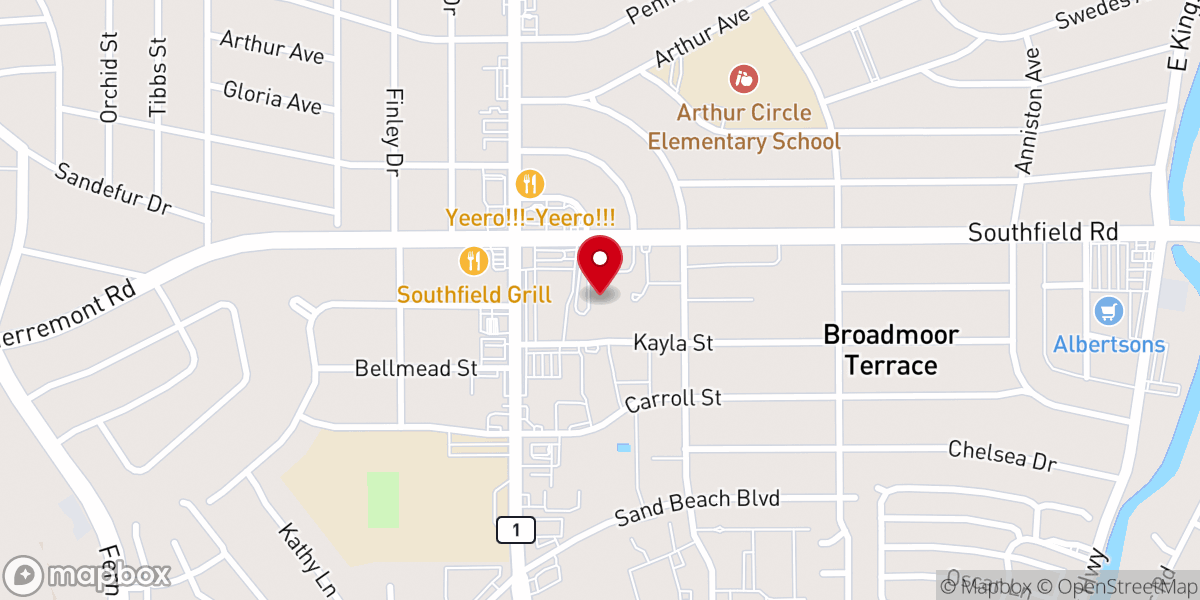 Map showing location of St. Paul’s Episcopal Church