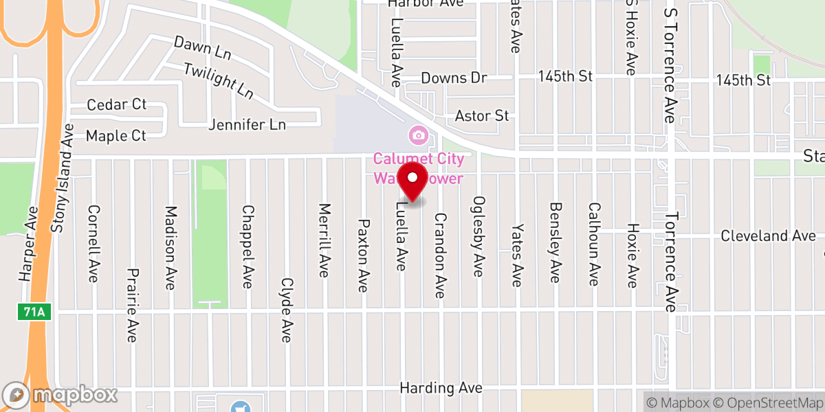 Map showing location of Walking by Faith Ministries