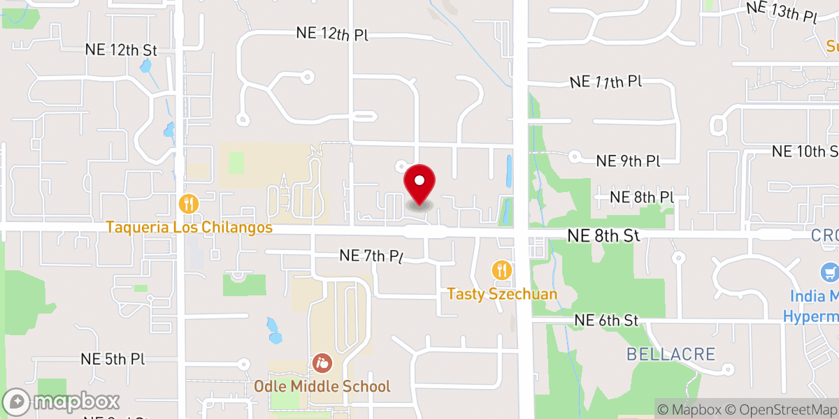 Map showing location of Ember Church