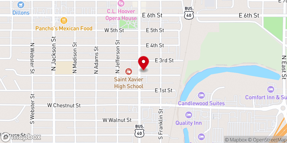 Map showing location of Johnson & Mass-Hinitt Cremations, Funerals & Receptions