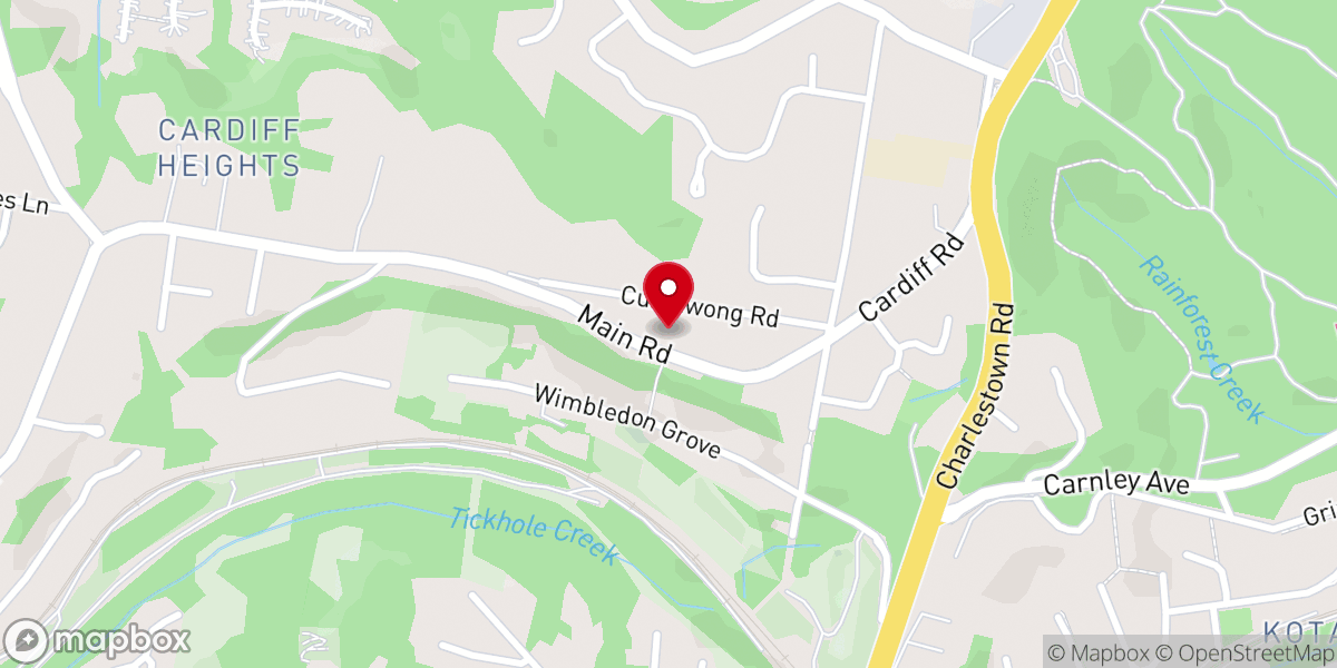 Map showing location of Cardiff Heights Baptist Church