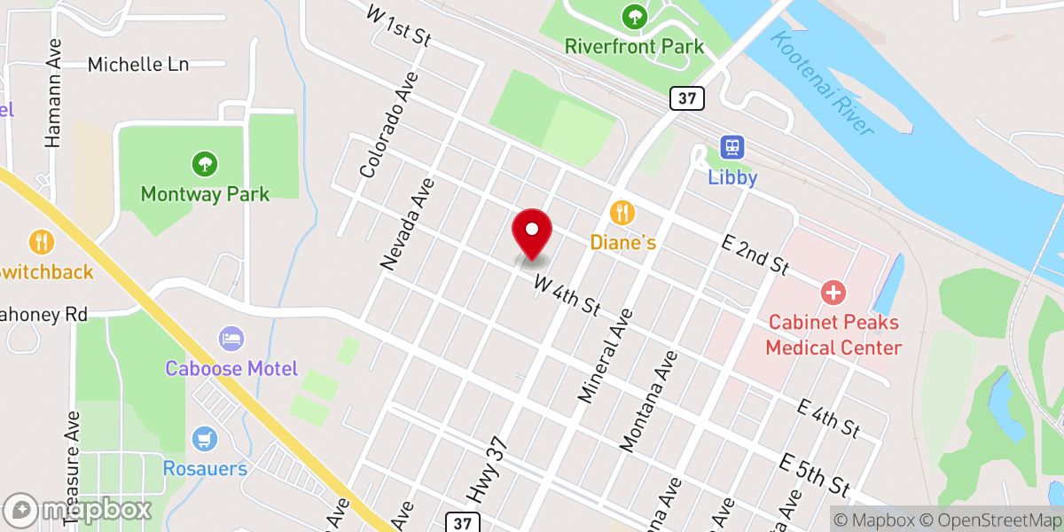 Map showing location of Blessed Hope Baptist Church
