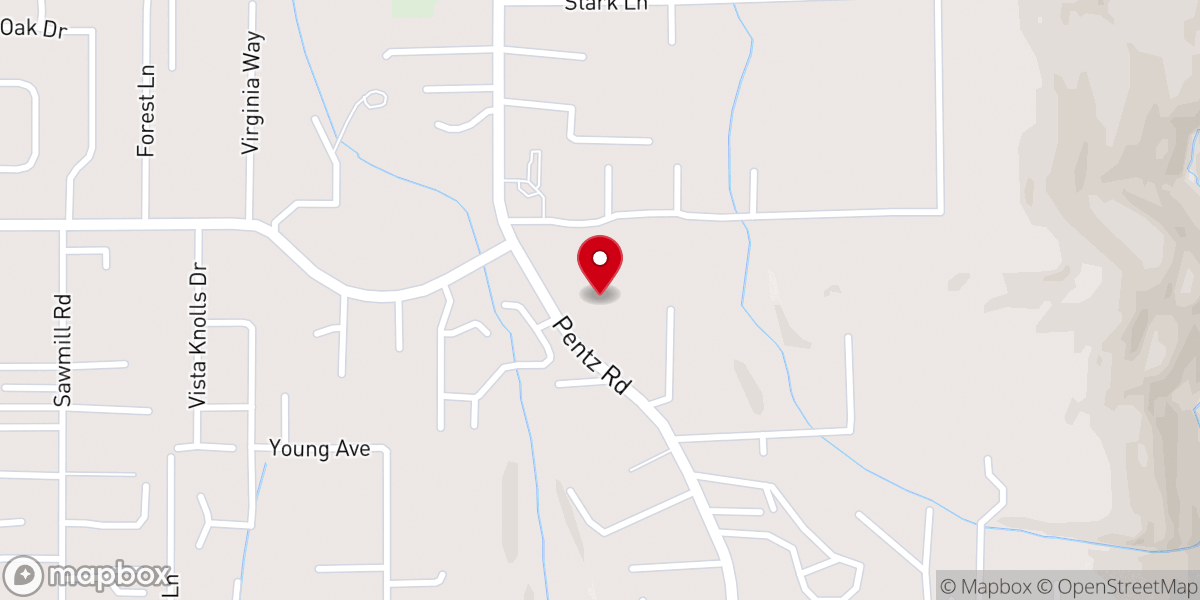 Map showing location of Our Savior Lutheran Church
