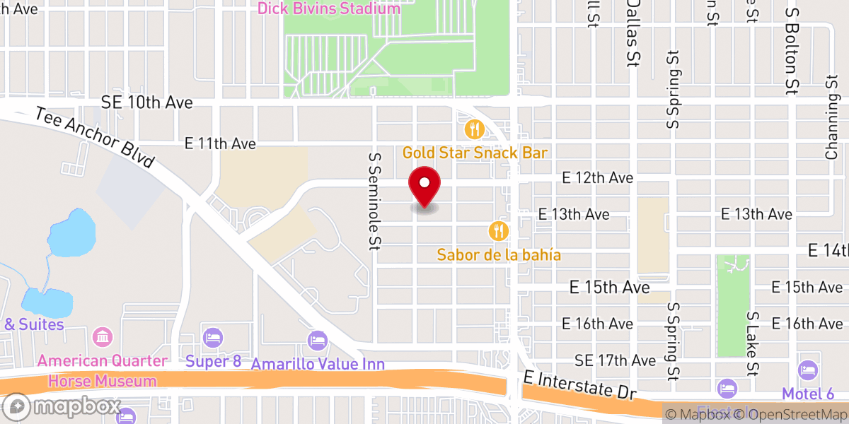 Map showing location of Central Church of the Nazarene